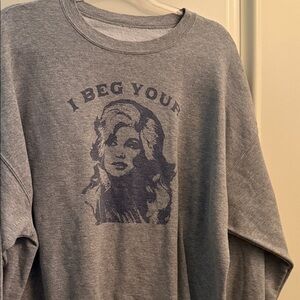 Dolly Parton Gray Graphic Women's Top